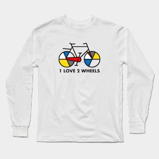 1 LOVE 2 WHEELS and a nod to Mondriaan Long Sleeve T-Shirt